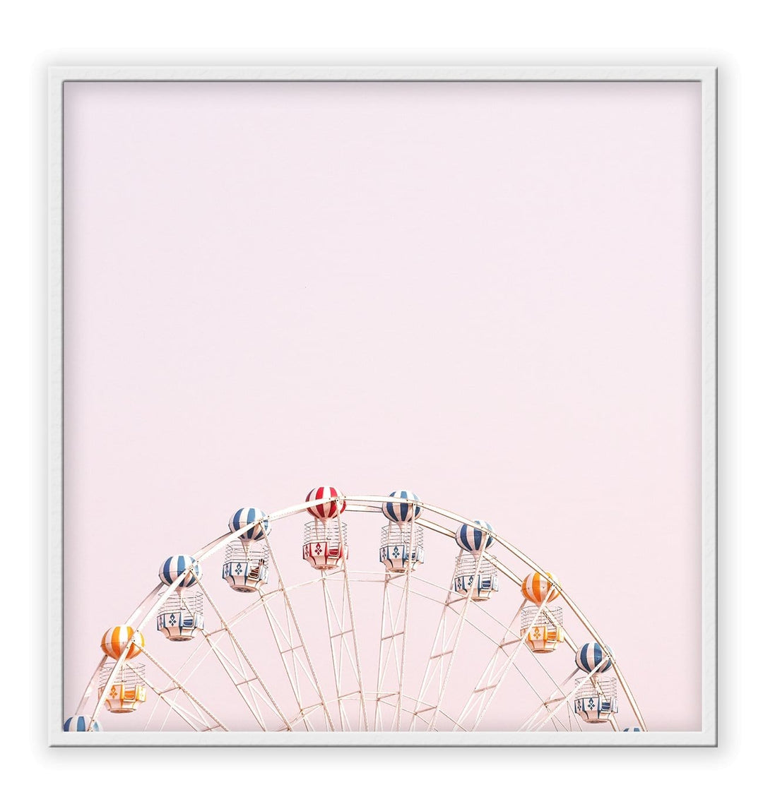 Canvas Print Small		50x50cm / White Pink Park Pink Park Wall Art : Ready to hang framed artwork. Brand
