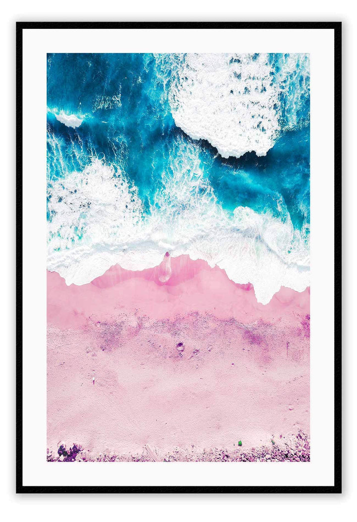 Canvas Print Small		50x70cm / Black Pink Sand Pink Sand Framed Print Brand