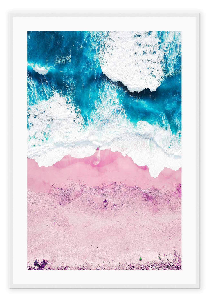 Canvas Print Small		50x70cm / White Pink Sand Pink Sand Framed Print Brand