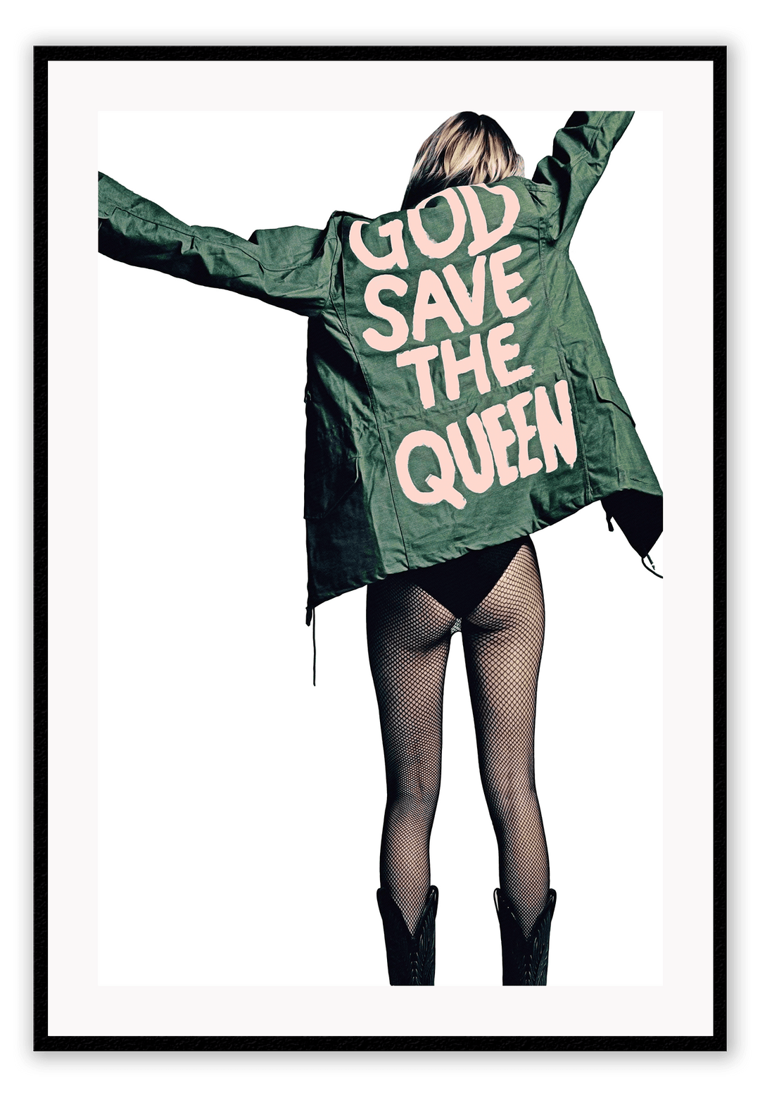 Canvas Print 50x70cm / Black Save The Queen Save the Queen Framed Prints Brand