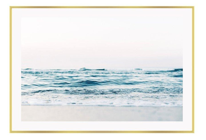 Canvas Print Small		50x70cm / Gold Serene Ocean Serene Ocean Wall Art : Ready to hang framed artwork. Brand
