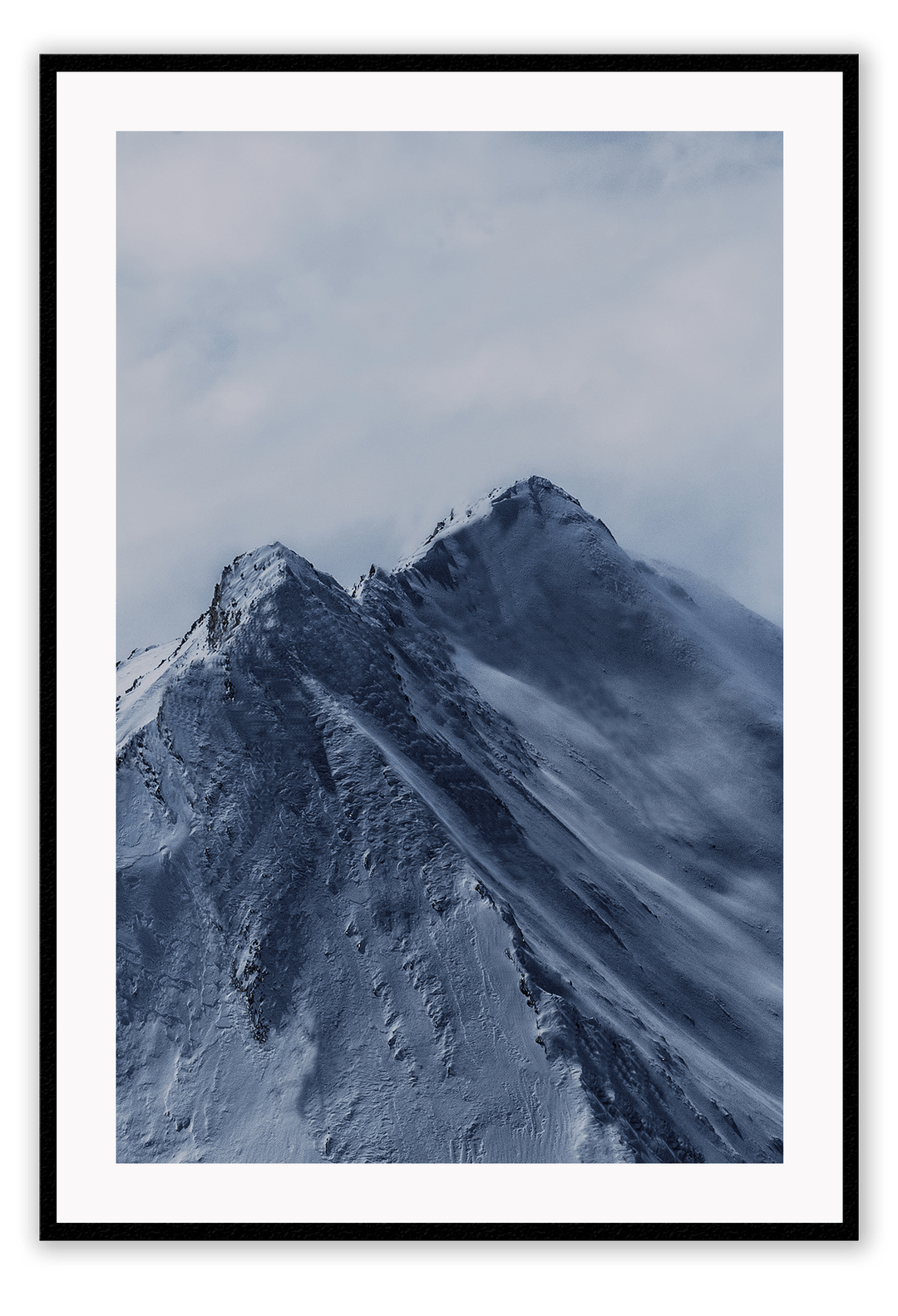 Canvas Print 50x70cm / Black Snow Alps Snow Alps  Framed Prints Brand