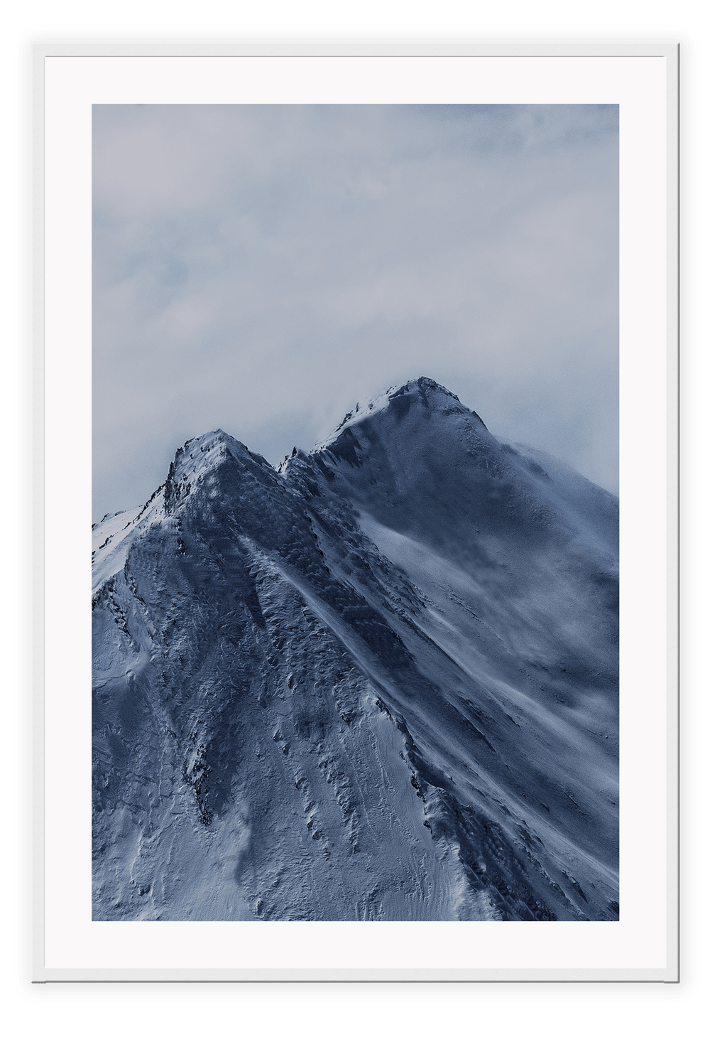 Canvas Print 50x70cm / White Snow Alps Snow Alps  Framed Prints Brand