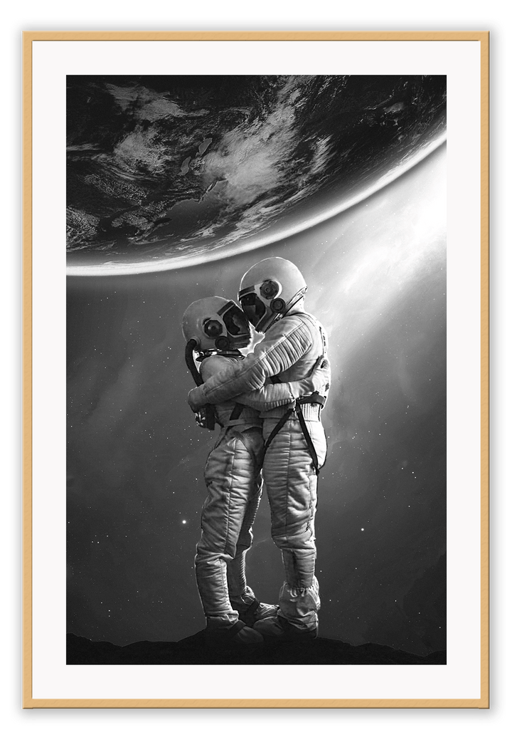 Canvas Print 50x70cm / Natural Space Love Space Love Wall Art : Ready to hang framed artwork. Brand