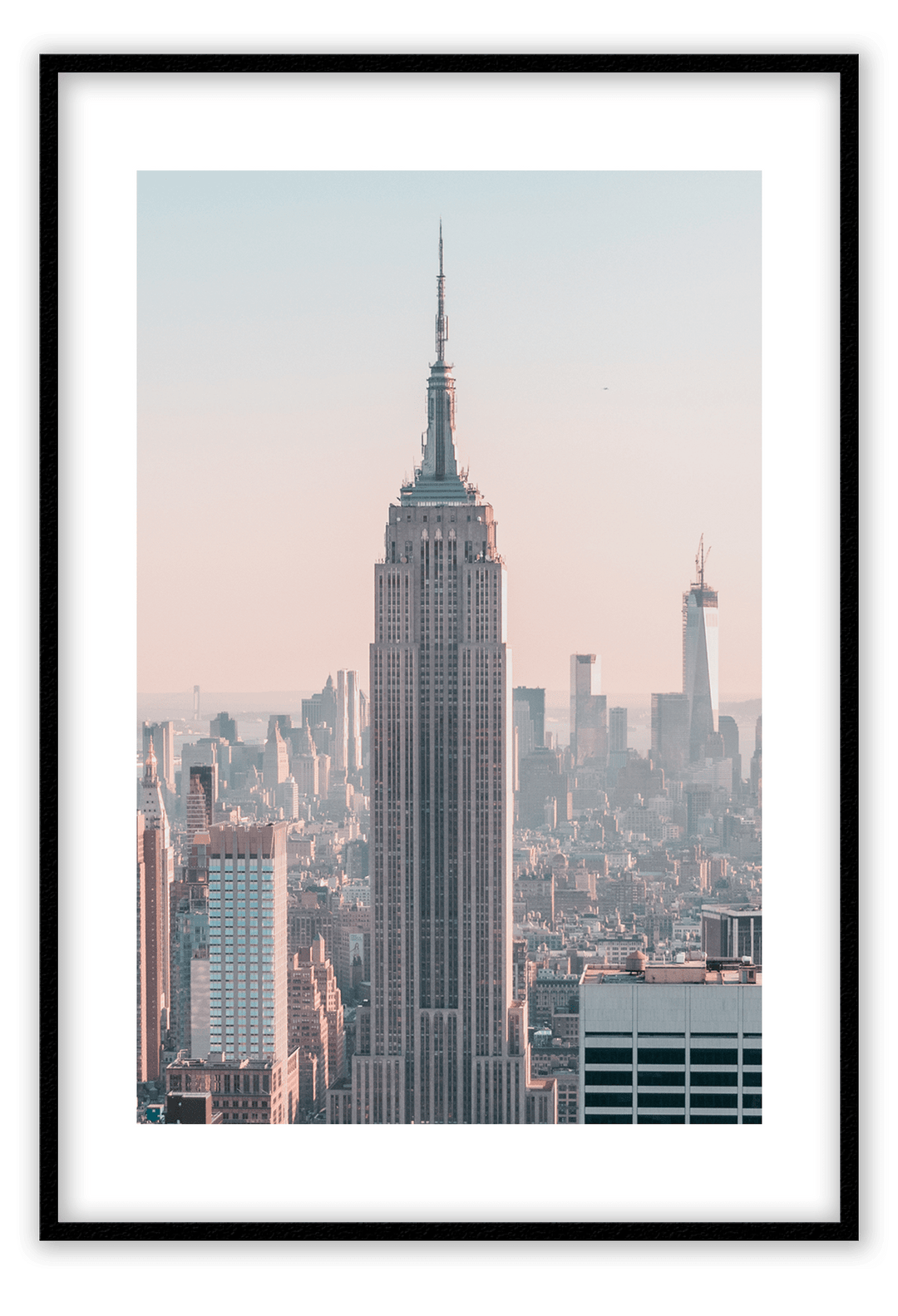 Canvas Print 50x70cm / Black State Building State Building Wall Art : Ready to hang framed artwork. Brand