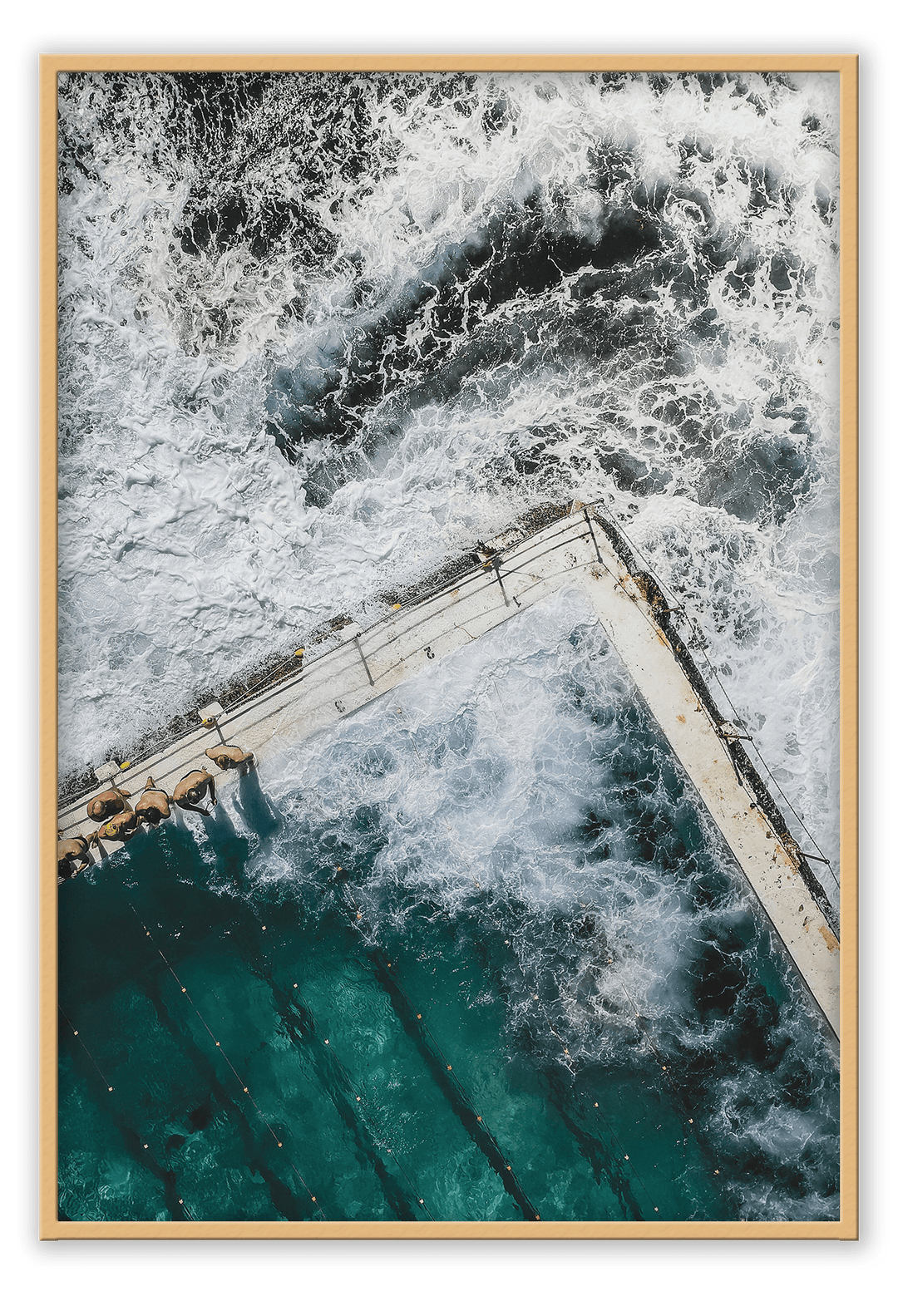 Canvas Print 50x70cm / Natural Swell Swell Wall Art : Ready to hang framed artwork. Brand