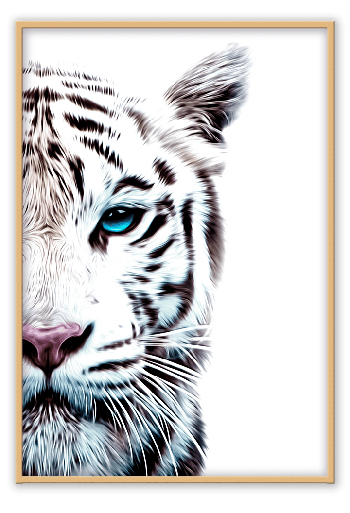 Canvas Print 50x70cm / Natural Tiger Tiger Wall Art : Ready to hang framed artwork. Brand