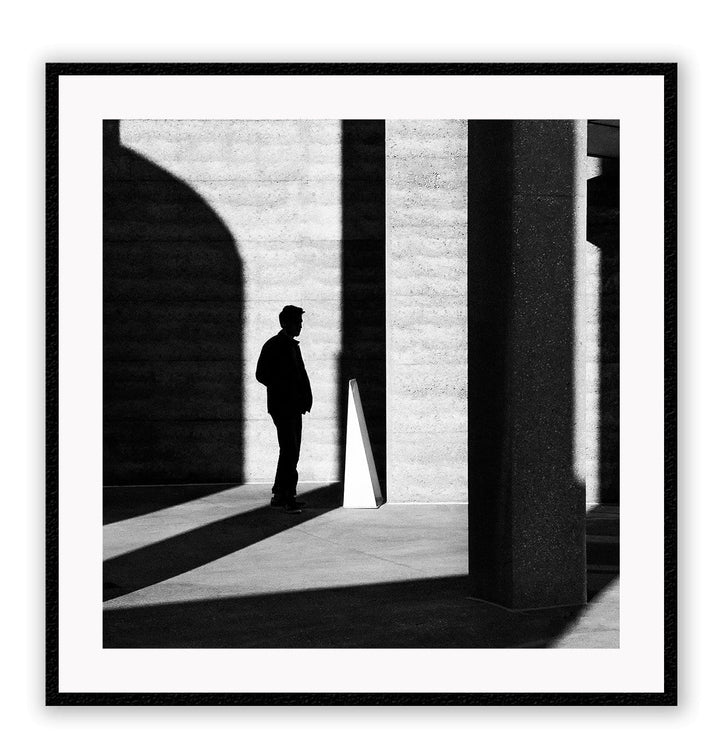 Canvas Print Small		50x50cm / Black Uomo shadow Uomo Shadow Wall Art : Ready to hang framed artwork. Brand