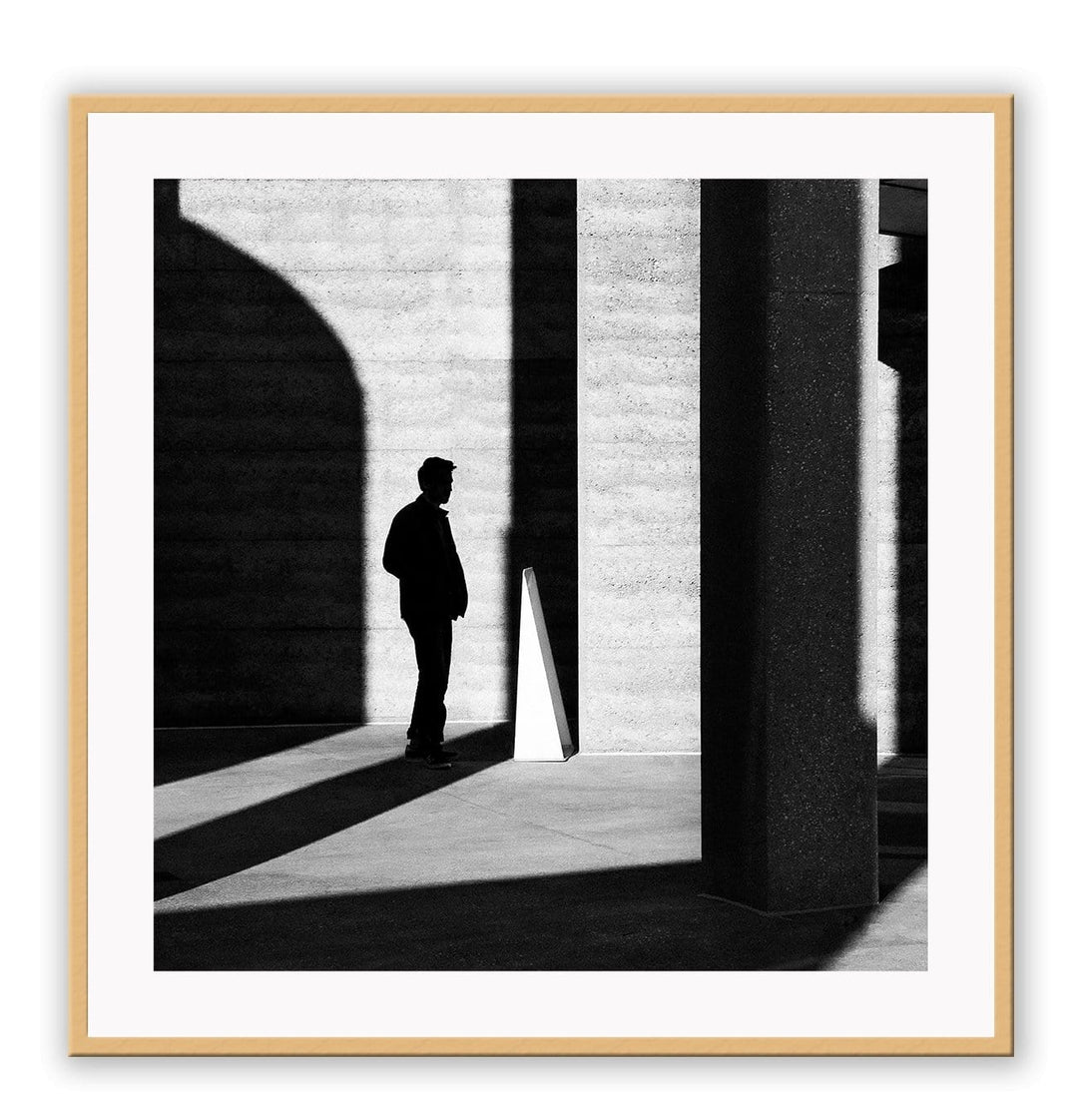 Canvas Print Small		50x50cm / Oak Uomo shadow Uomo Shadow Wall Art : Ready to hang framed artwork. Brand