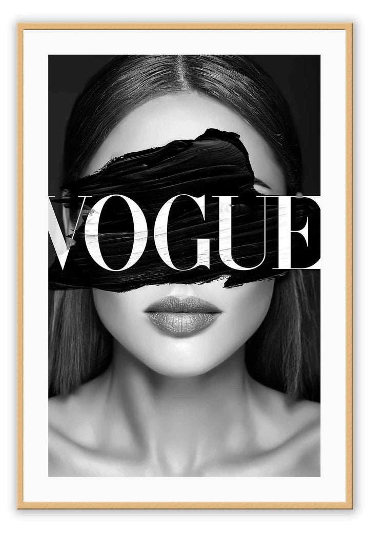 Canvas Print 50x70cm / Natural Vogue Eyes Black Brand