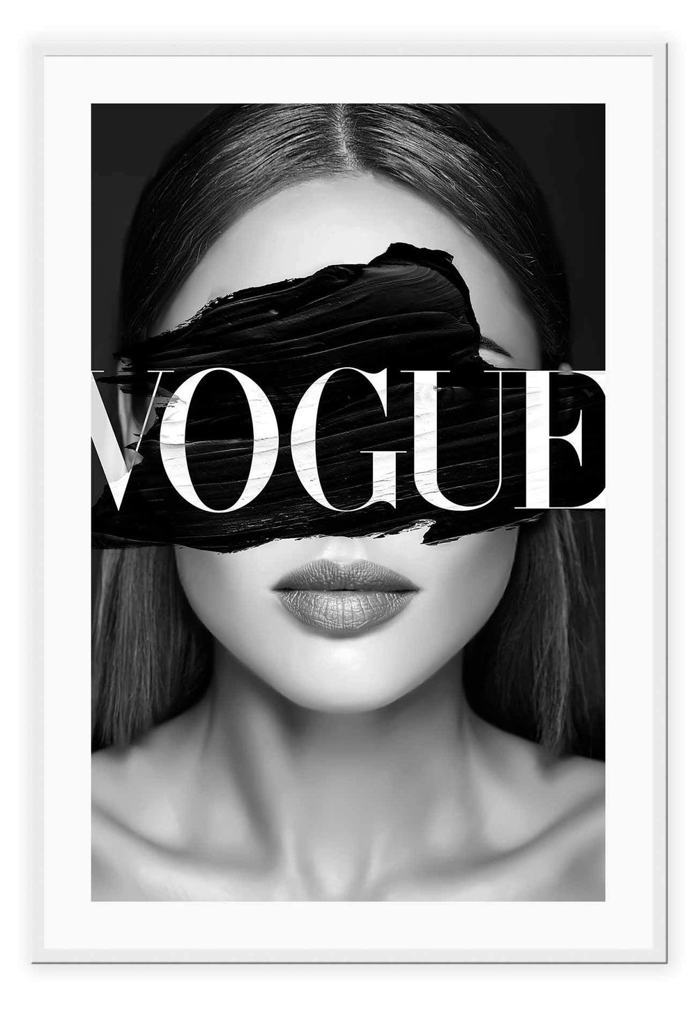 Canvas Print 50x70cm / White Vogue Eyes Black Brand
