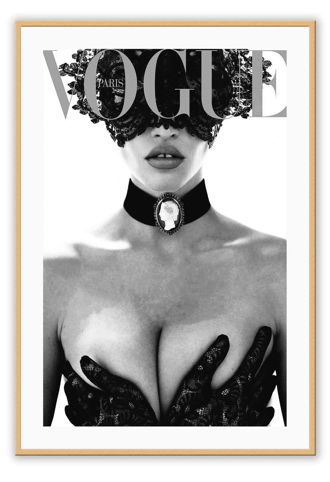 Canvas Print Vogue Lace Vogue Lace FLara Stone in the cover of the 90th Anniversary of Vogue - Framed Print - Vogue Lace - Canvas Home Interiors ramed Brand