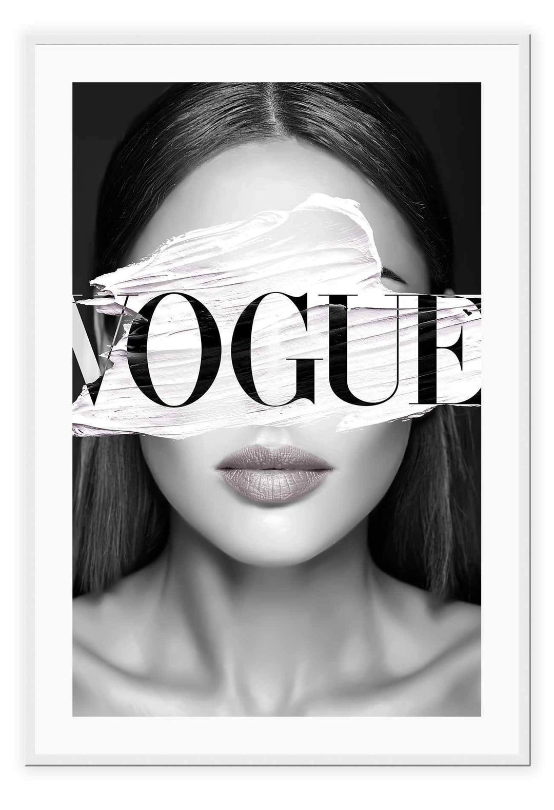 Canvas Print Small		50x70cm / White Vogue white eyes Vogue White Eyes Wall Art : Ready to hang framed artwork. Brand