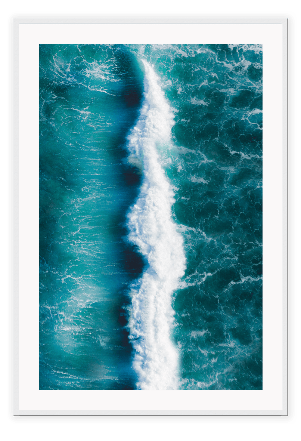 Canvas Print 50x70cm / White Whales Whales Wall Art : Ready to hang framed artwork. Brand