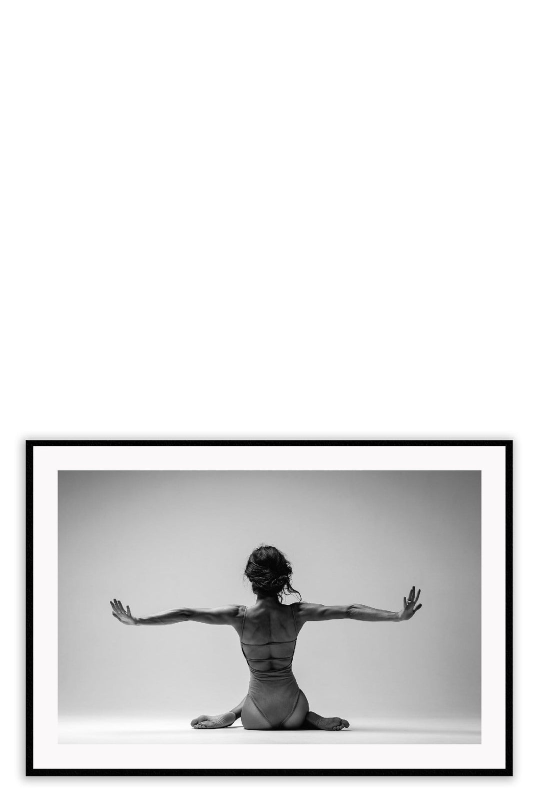 Canvas Print 50x70cm / Black Yoga Yoga Wall Art : Ready to hang framed artwork. Brand