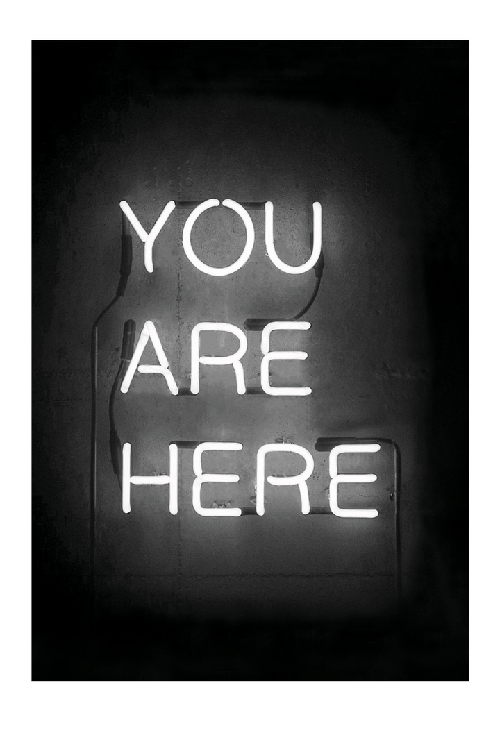 Canvas Print 60x90cm / Unframed You Are Here Neon You are Here Neon Wall Art : Ready to hang framed artwork. Brand