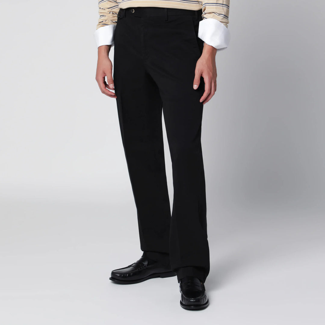 PT Torino - Black Cotton Trousers Brand