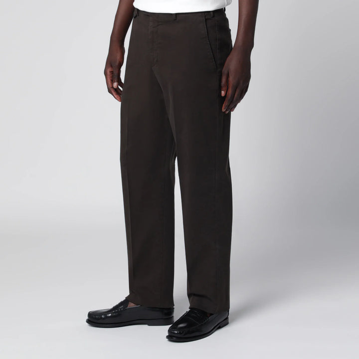 PT Torino - Dark Brown Cotton Trousers Brand