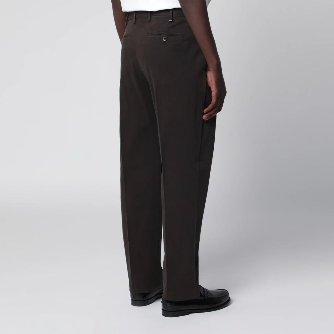 PT Torino - Dark Brown Cotton Trousers Brand