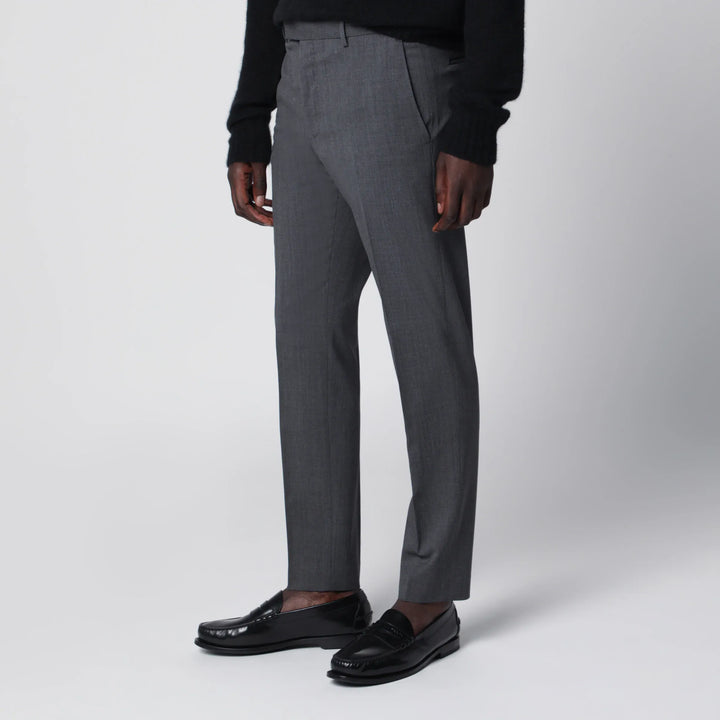 PT Torino - Dieci trousers in anthracite grey wool blend Brand