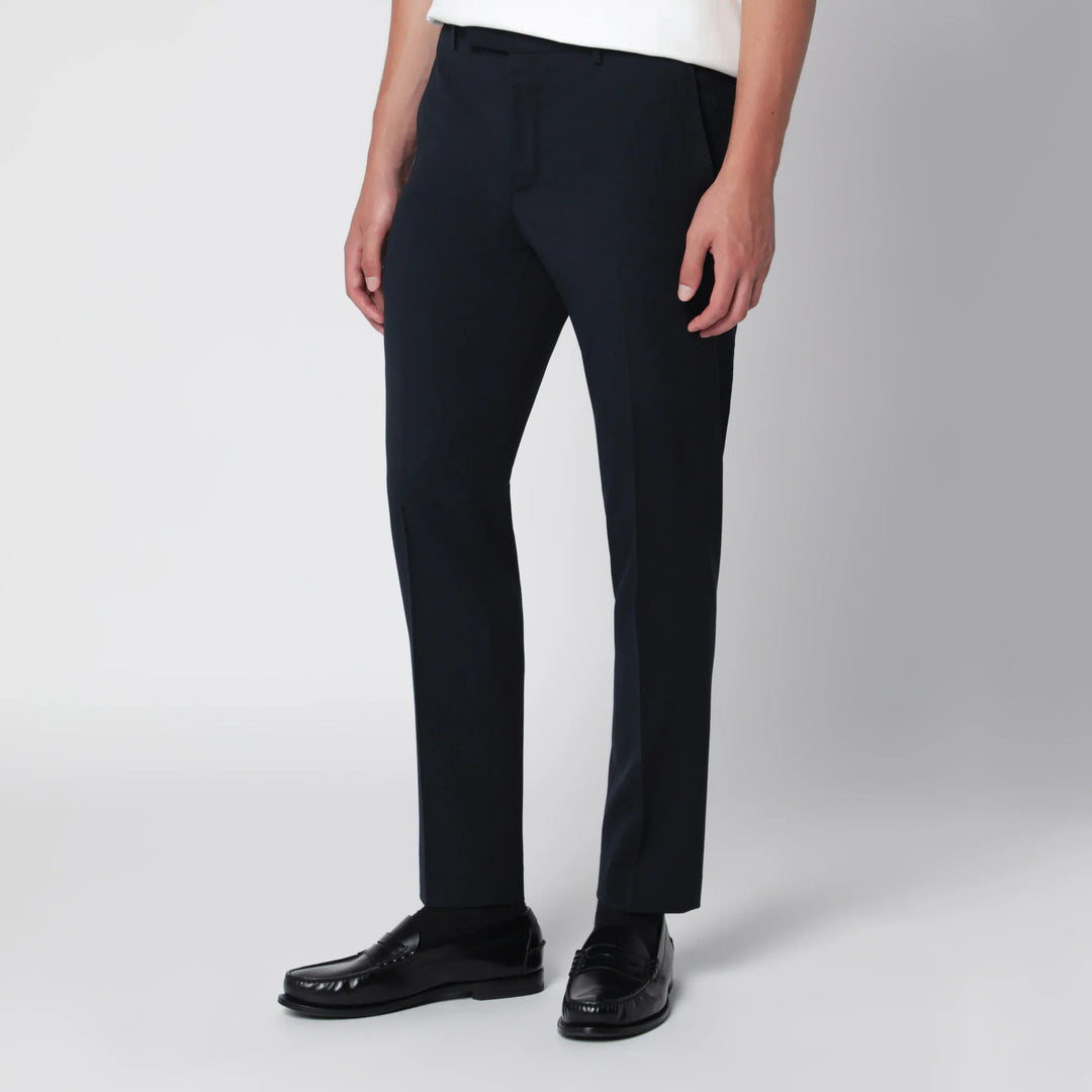 PT Torino - Dieci trousers in blue wool blend Brand