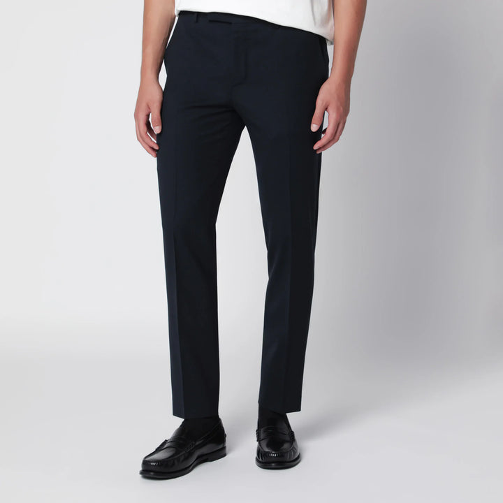 PT Torino - Dieci trousers in blue wool blend Brand 46 IT