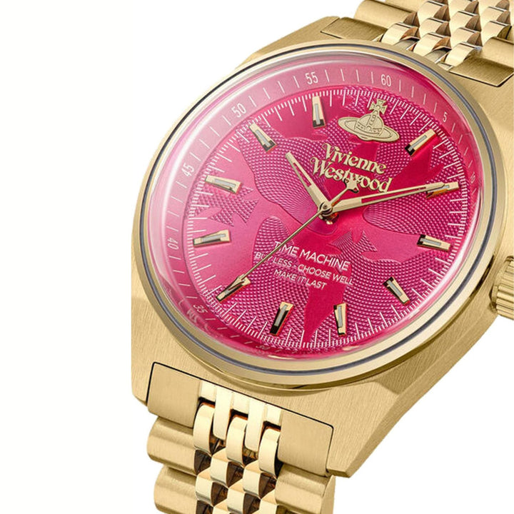 Vivienne Westwood Quartz Watches Vivienne Westwood Lady Sydenham 39mm Gold &amp; Pink Watch Brand