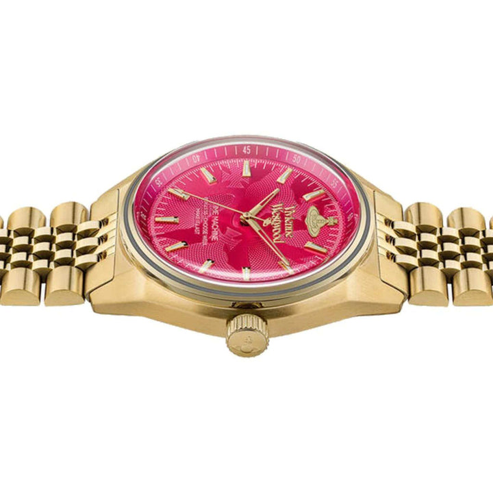 Vivienne Westwood Quartz Watches Vivienne Westwood Lady Sydenham 39mm Gold &amp; Pink Watch Brand
