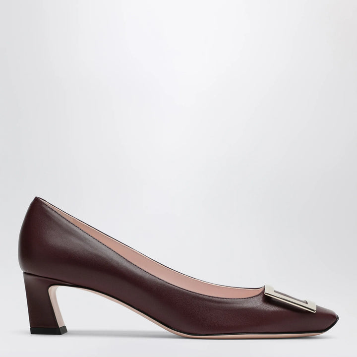 ROGER VIVIER - Dark burgundy leather Trompette Décolleté Brand 36 IT