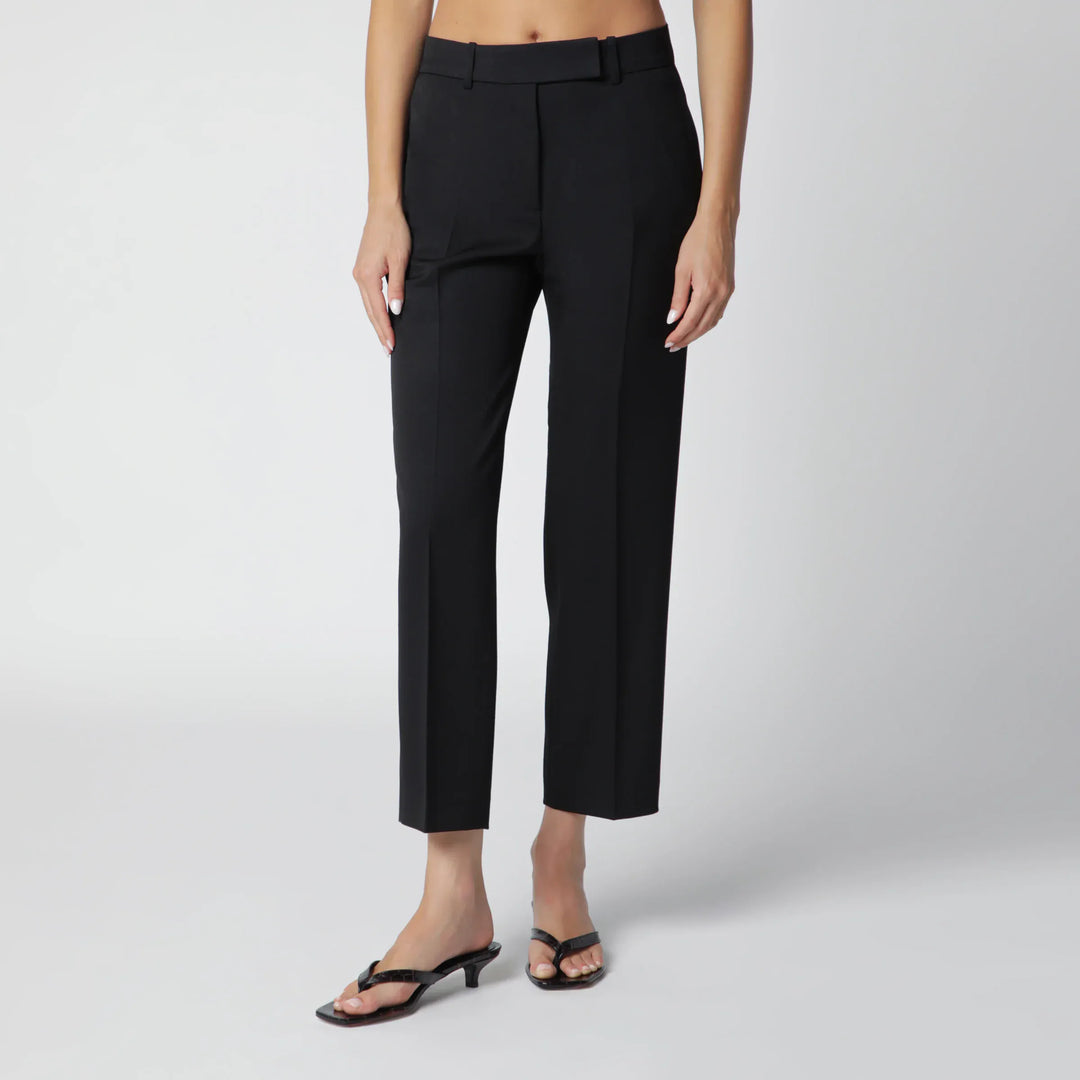 Róhe - Black Mies Cigarette-Leg Trousers Brand 34  FR