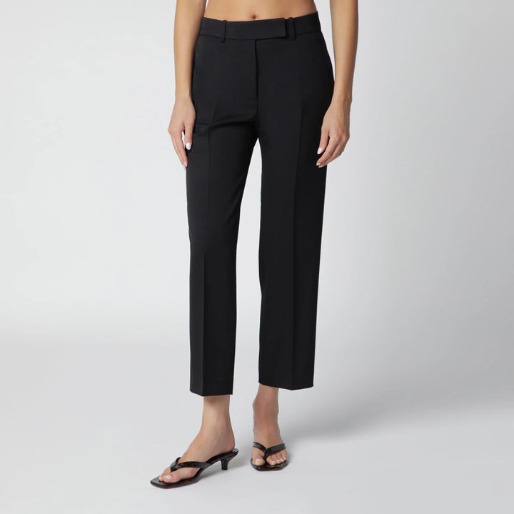 Róhe - Black Mies Cigarette-Leg Trousers Brand 34  FR