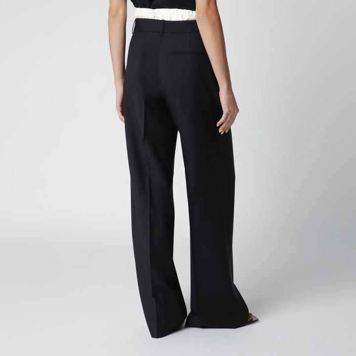 Róhe - Black Trousers with Boxer Detail Brand