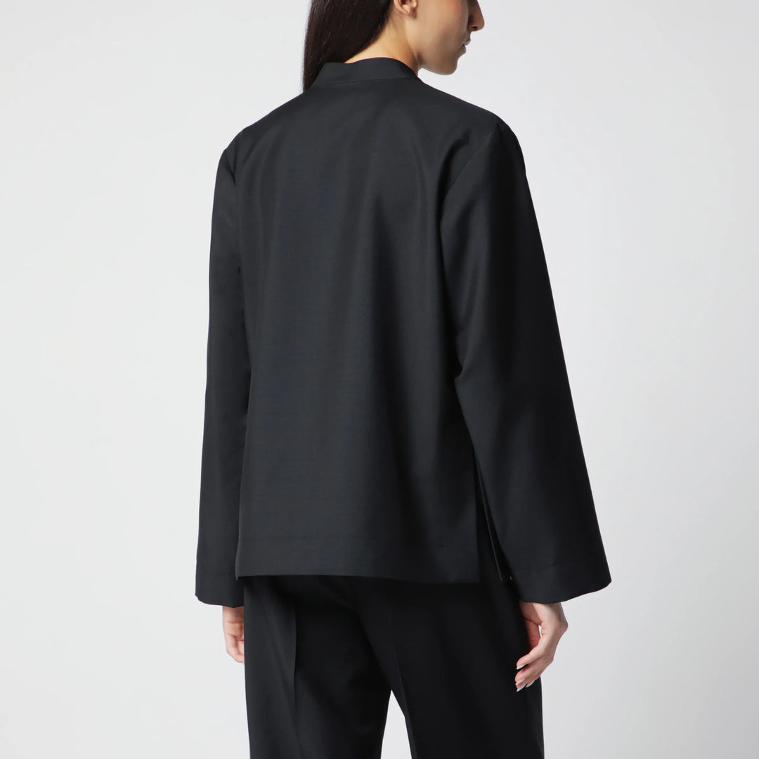Róhe - Black Wool Jacket with Pankou Closure Brand