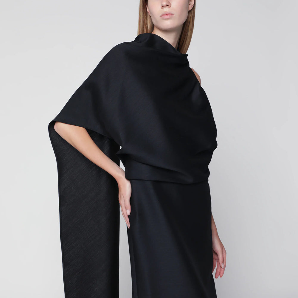 Róhe - Midnight Blue One-Shoulder Midi Dress Brand