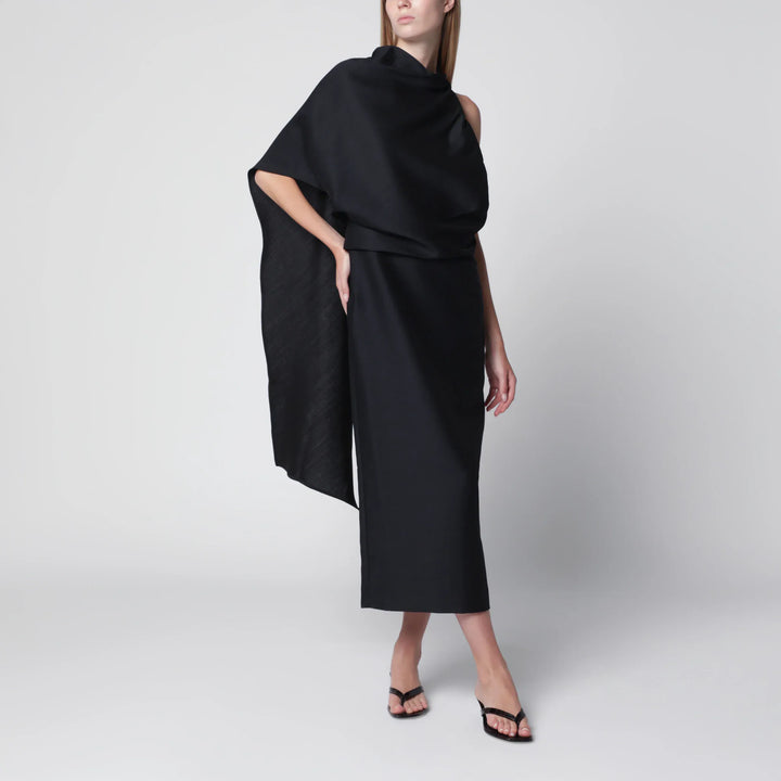 Róhe - Midnight Blue One-Shoulder Midi Dress Brand 34  FR