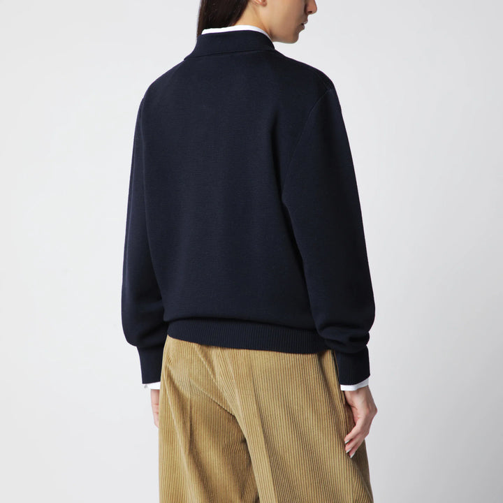 Róhe - Navy Blue Merino Wool Polo Shirt Brand