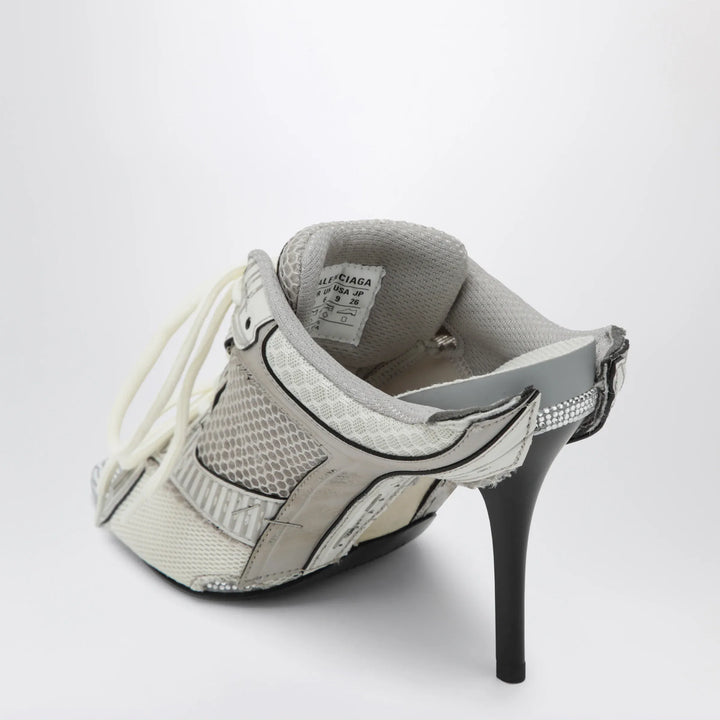 Balenciaga - Stapler grey heeled sandals with distressed effect Brand Sandals