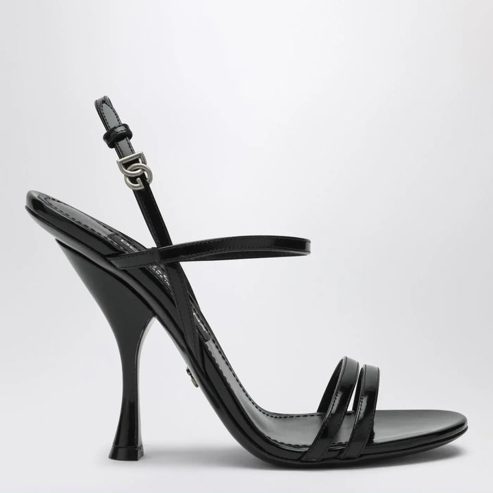 Dolce&amp;Gabbana - Black polished calf leather sandals Brand Sandals 37 IT