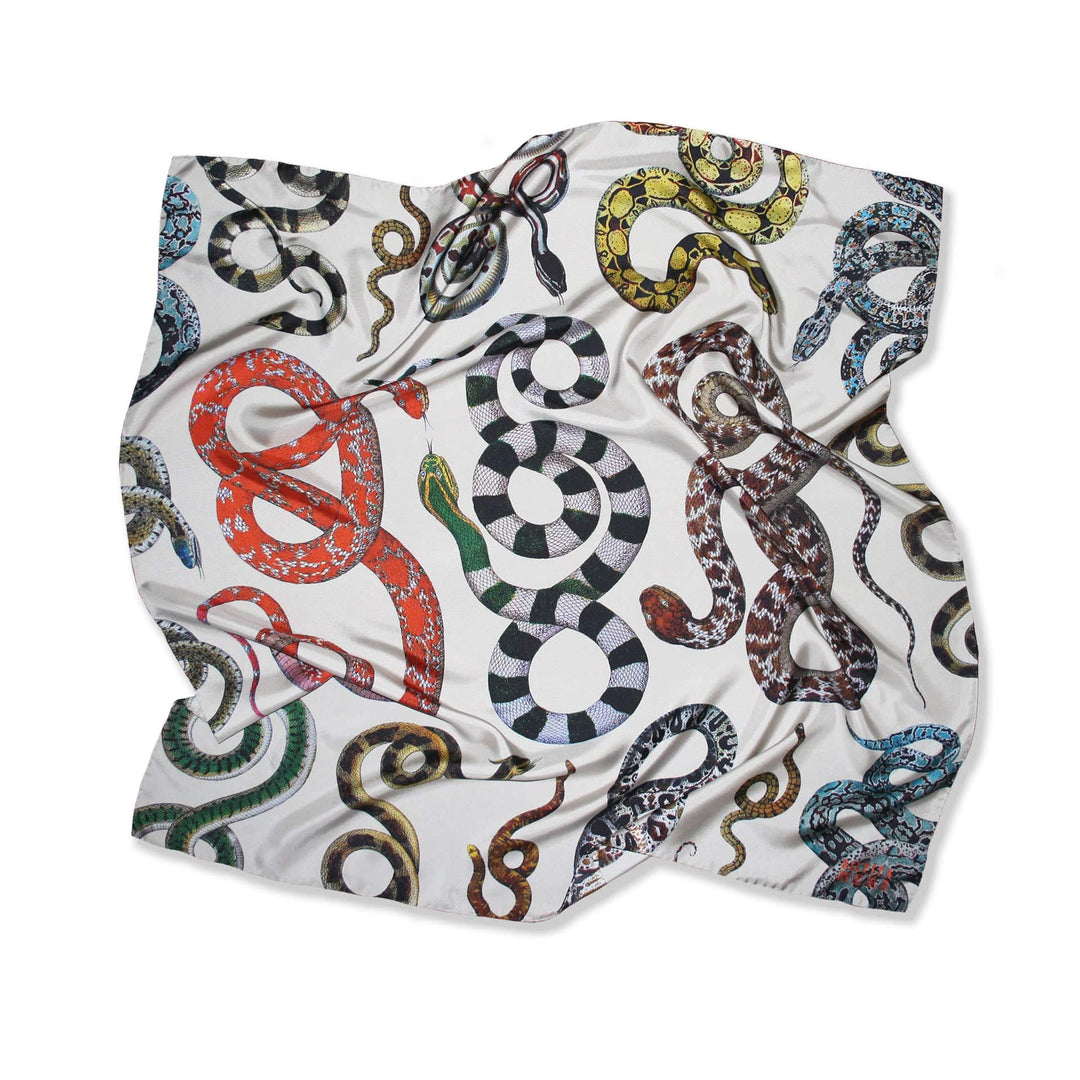 Silviya Neri Scarves 70x70 cm Serpenti Silk Scarf By Silviya Neri Brand