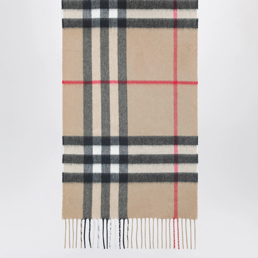 Burberry - Cashmere scarf with Check motif Brand Scarves & Shawls U