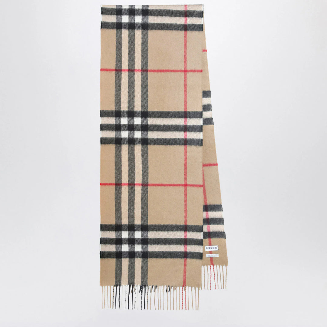 Burberry - Cashmere scarf with Check motif Brand Scarves & Shawls U