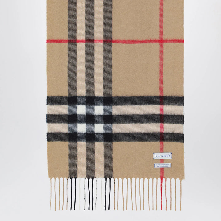 Burberry - Cashmere scarf with Check motif Brand Scarves &amp; Shawls U