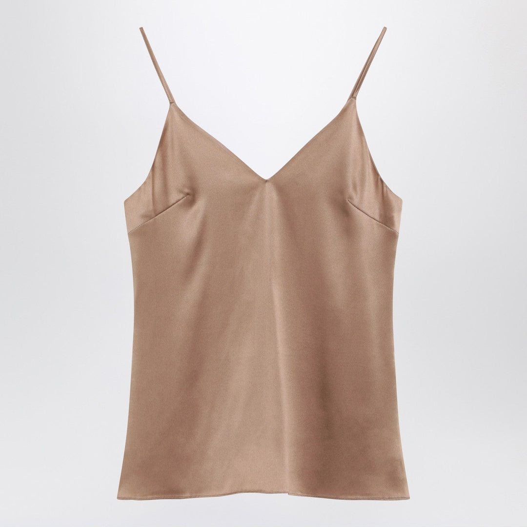 Shirts & Tops Brunello Cucinelli - Light beige silk-blend tank top Brand