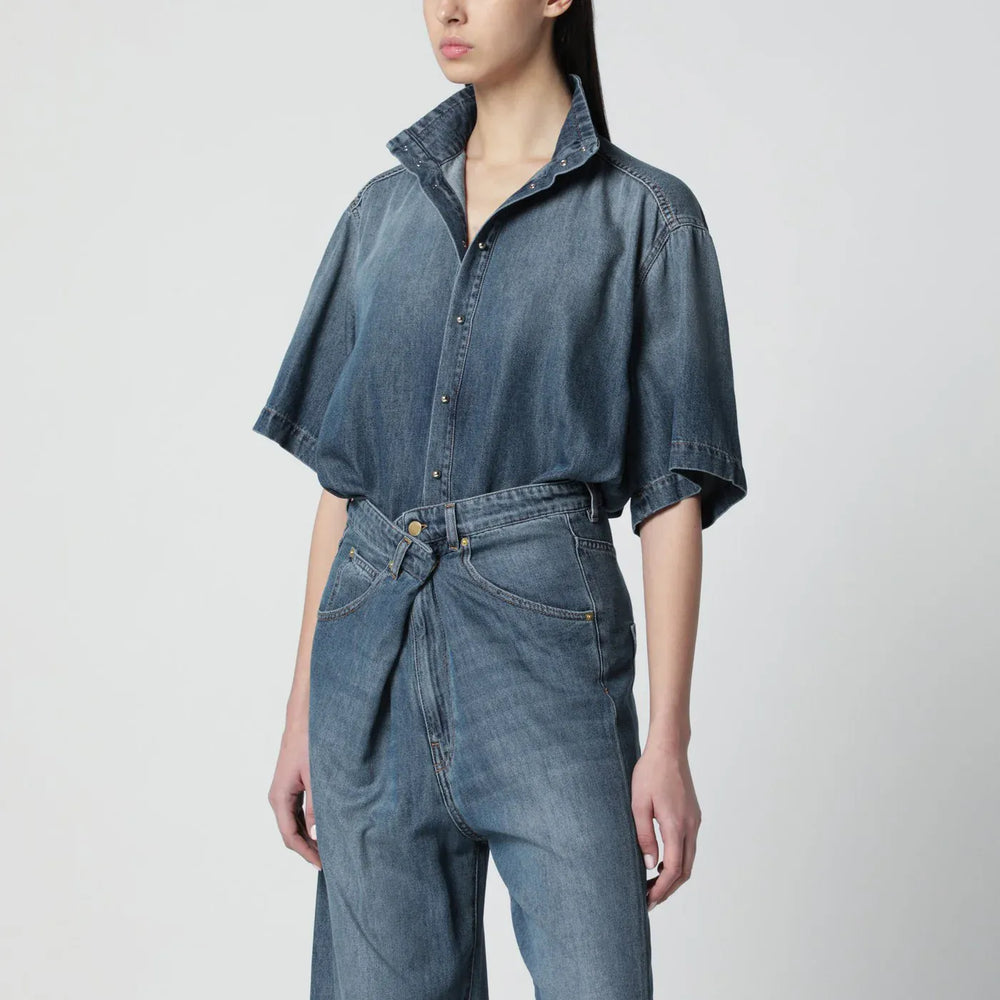 DARKPARK - Oversized short-sleeve denim shirt Brand Shirts & Tops S