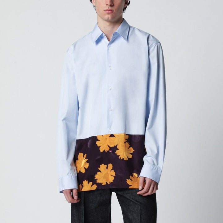 Shirts &amp; Tops Dries Van Noten - Light blue shirt with floral insert Brand