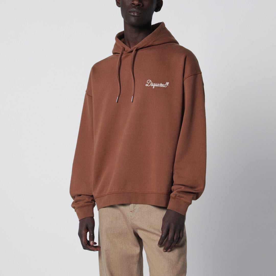 Shirts & Tops Dsquared2 - Brown relaxed-fit sweatshirt with logo Brand