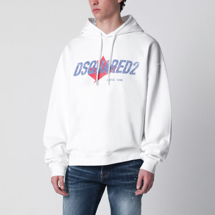 Shirts &amp; Tops Dsquared2 - White relaxed-fit sweatshirt with logo print Brand