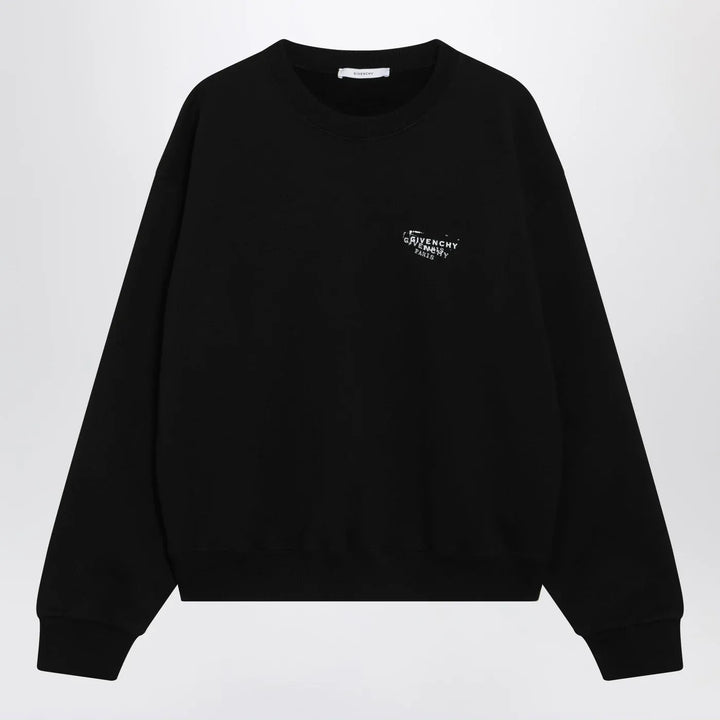 Givenchy - Black brushed cotton sweatshirt with logo Brand Shirts &amp; Tops S