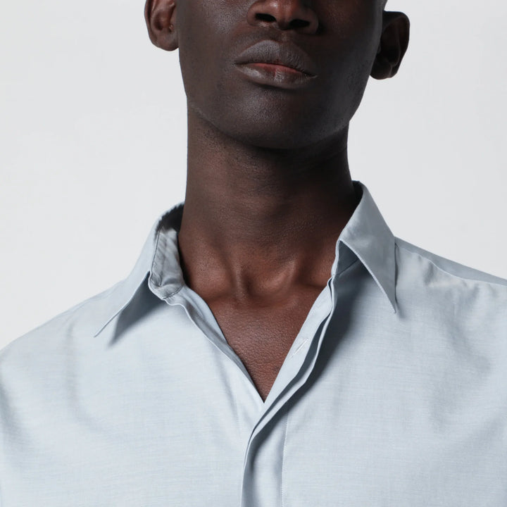 Lardini - Light Blue Cotton Blend Shirt Brand Shirts &amp; Tops