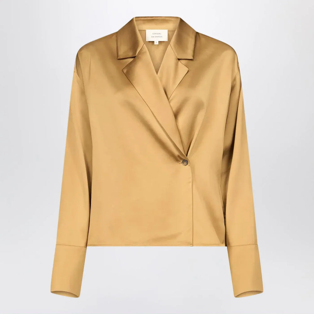 LouLou De Saison - Ochre satin Persia blouse Brand Shirts & Tops L